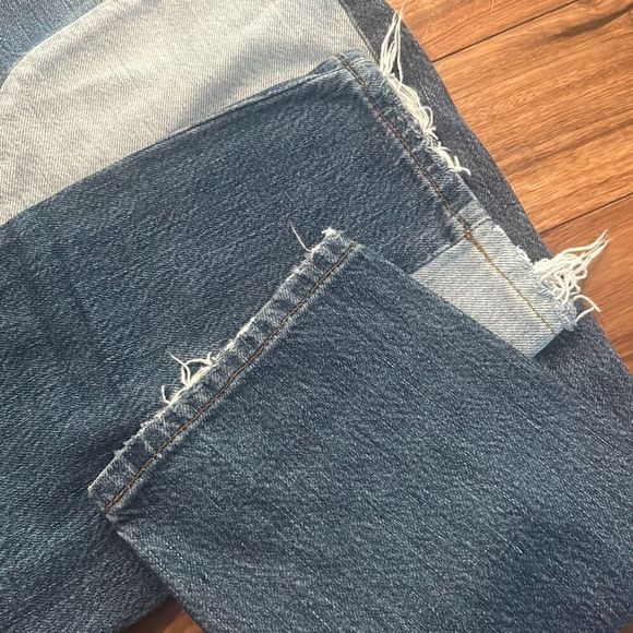 FRAME LE original patchwork denim jeans. Straight ankle length jeans - Picture 3 of 9